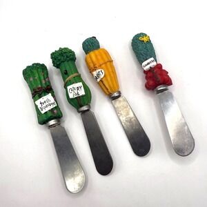 Vintage Vegetable Butter Knife Set – Whimsical Garden‎ Spreader Knives